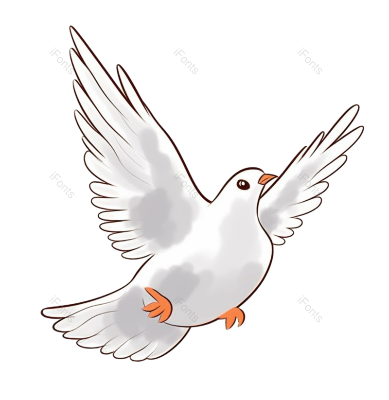 元素图片,鸽子元素,白色PNG,装饰元素免抠素材